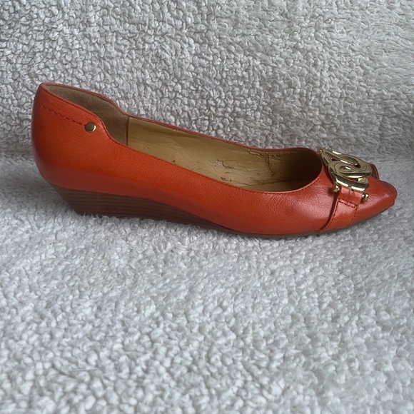 Nine West peep toe wedge shoes - Picture 3 of 9